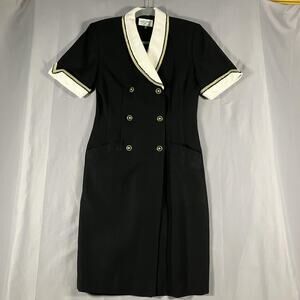 Kasper for A.S.L. Dress Womens Petite 2P Double Breasted Shawl Collar